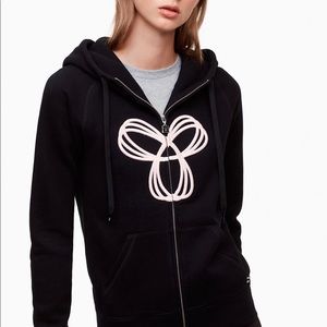 TNA Aritzia Dark Grey Zip Up Hoodie Size XS